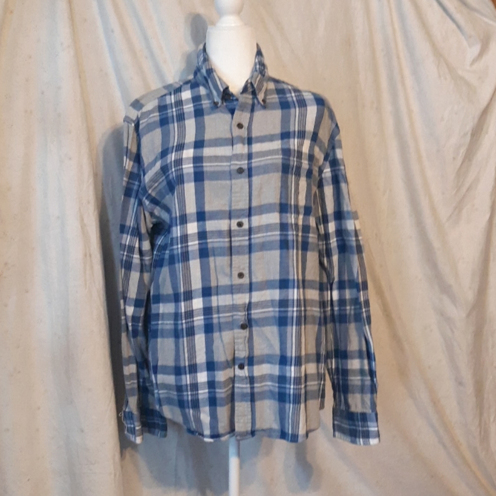 St. Johns Bay blue/white plaid *SUMMER DEAL* large
